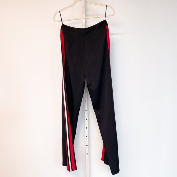 Black with Red Striped Honey Punch Track Pants - Picture 3 of 4